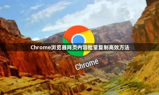 Chrome浏览器网页内容批量复制高效方法1