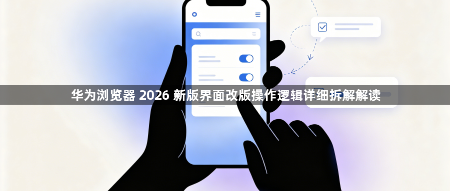 华为浏览器 2026 新版界面改版操作逻辑详细拆解解读1