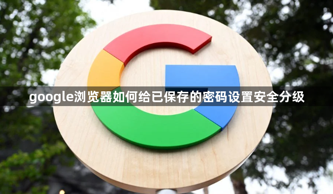 google浏览器如何给已保存的密码设置安全分级1